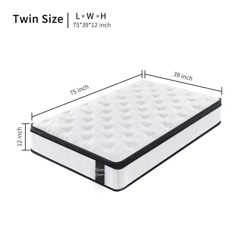 Materasso Ibrido da 30 cm con Memory Foam e Molle Insacchettate