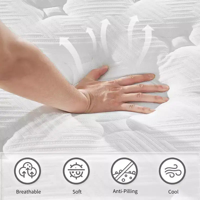 Materasso Ibrido da 30 cm con Memory Foam e Molle Insacchettate