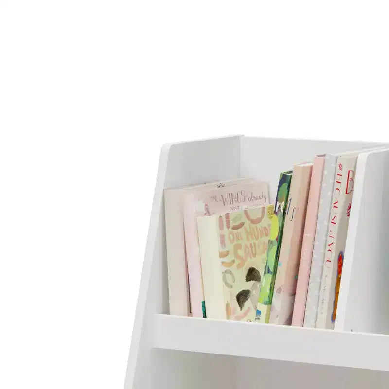 Libreria per bambini a 2 ripiani con 5 scomparti aperti