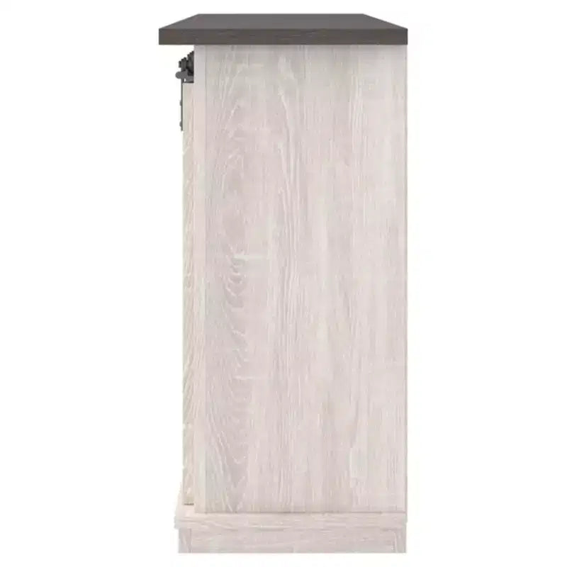 Mobile TV Medio per Televisori fino a 63" – Console Multimediale Bicolore in Stile Rustico con Ripiani Regolabili