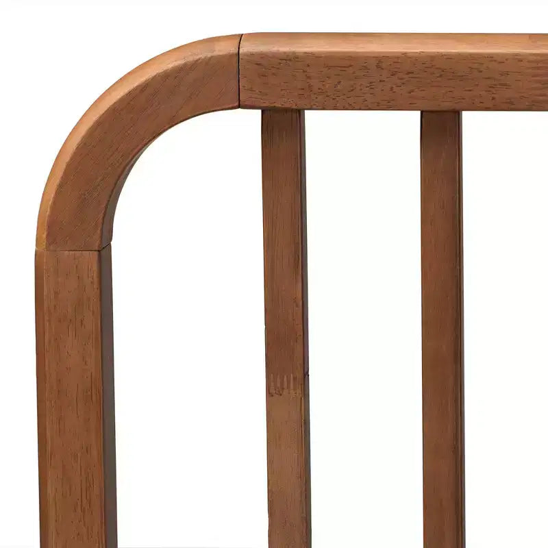 Neilan Letto a piattaforma in legno noce marrone